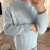 Harajuku Strickhimmelblauer Pullover